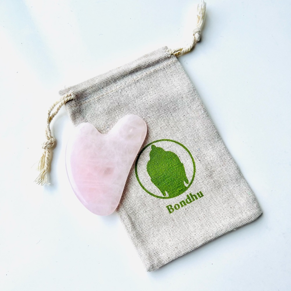 5 for 25⚡️NWT Rose Quartz Crystal Gua Sha Facial Massage Tool - Picture 3 of 10